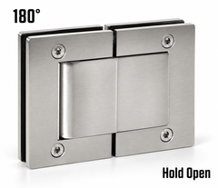 180° Hydraulic Glass-to-Glass Hinge – Hold Open