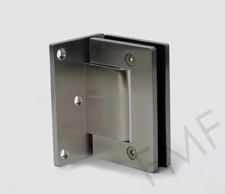 Hydraulic Offset Wall-Mount Glass Hinge 304SS Hold-Open - Sold in Pairs