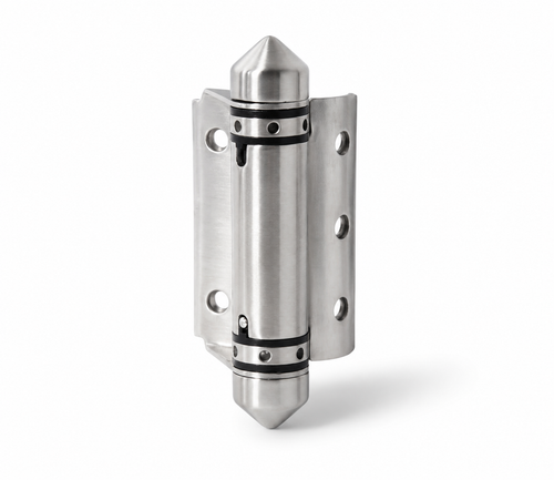 90° Glass-Round Post Self-Closing Metal Gate Hinge-SS