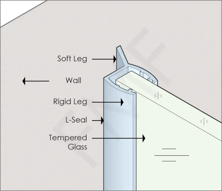 10mm Shower Door L-Seal