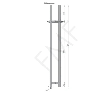 Commercial Locking Pull Handles