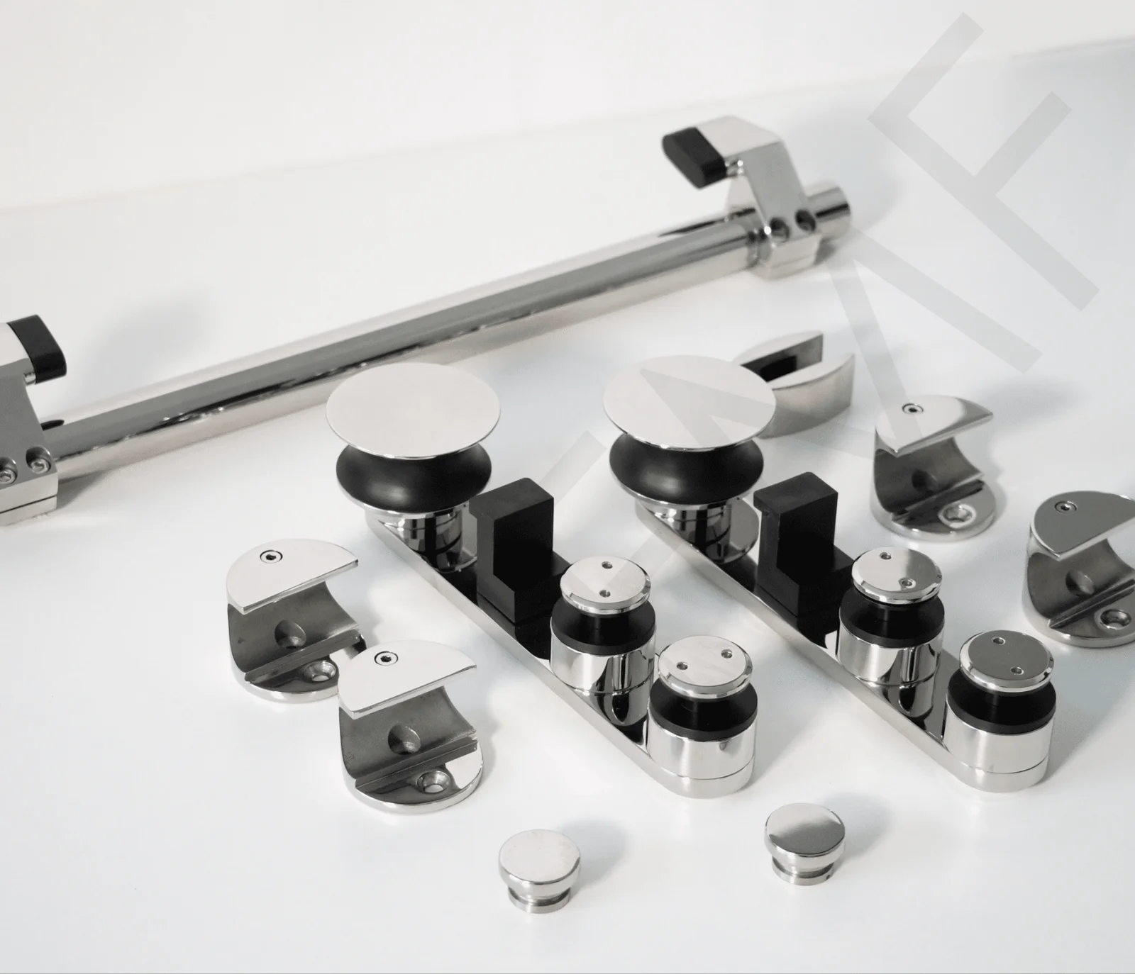 Office Sliding Door System Components (Bar Not Included)
