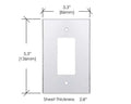 Acrylic Single Switch Mirror Cover Plate