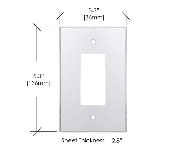 Acrylic Single Switch Mirror Cover Plate