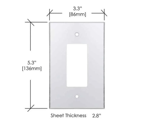 Acrylic Single Switch Mirror Cover Plate