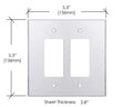 Acrylic Double Switch Mirror Cover Plate