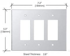 Acrylic Triple Switch Mirror Cover Plate