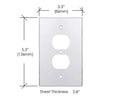 Duplex Acrylic Mirror Cover Plate
