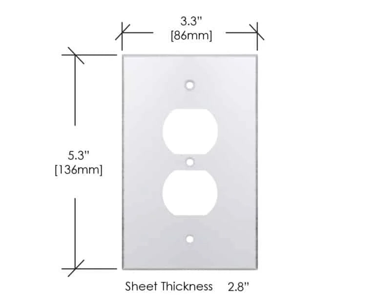 Duplex Acrylic Mirror Cover Plate