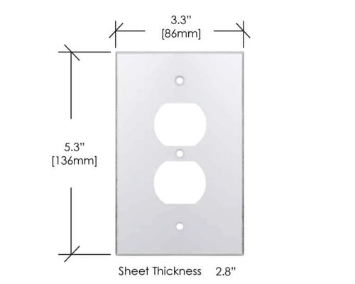 Duplex Acrylic Mirror Cover Plate