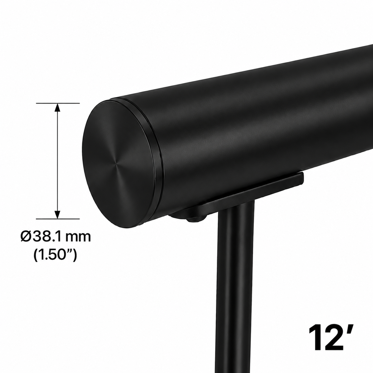 Handrail - 12' - 38.1mm Dia. Round