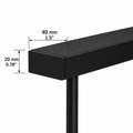 Handrail - 1.5” x 0.78” (40x20mm) - Rectangle