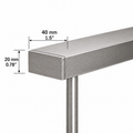 Handrail - 1.5” x 0.78” (40x20mm) - Rectangle