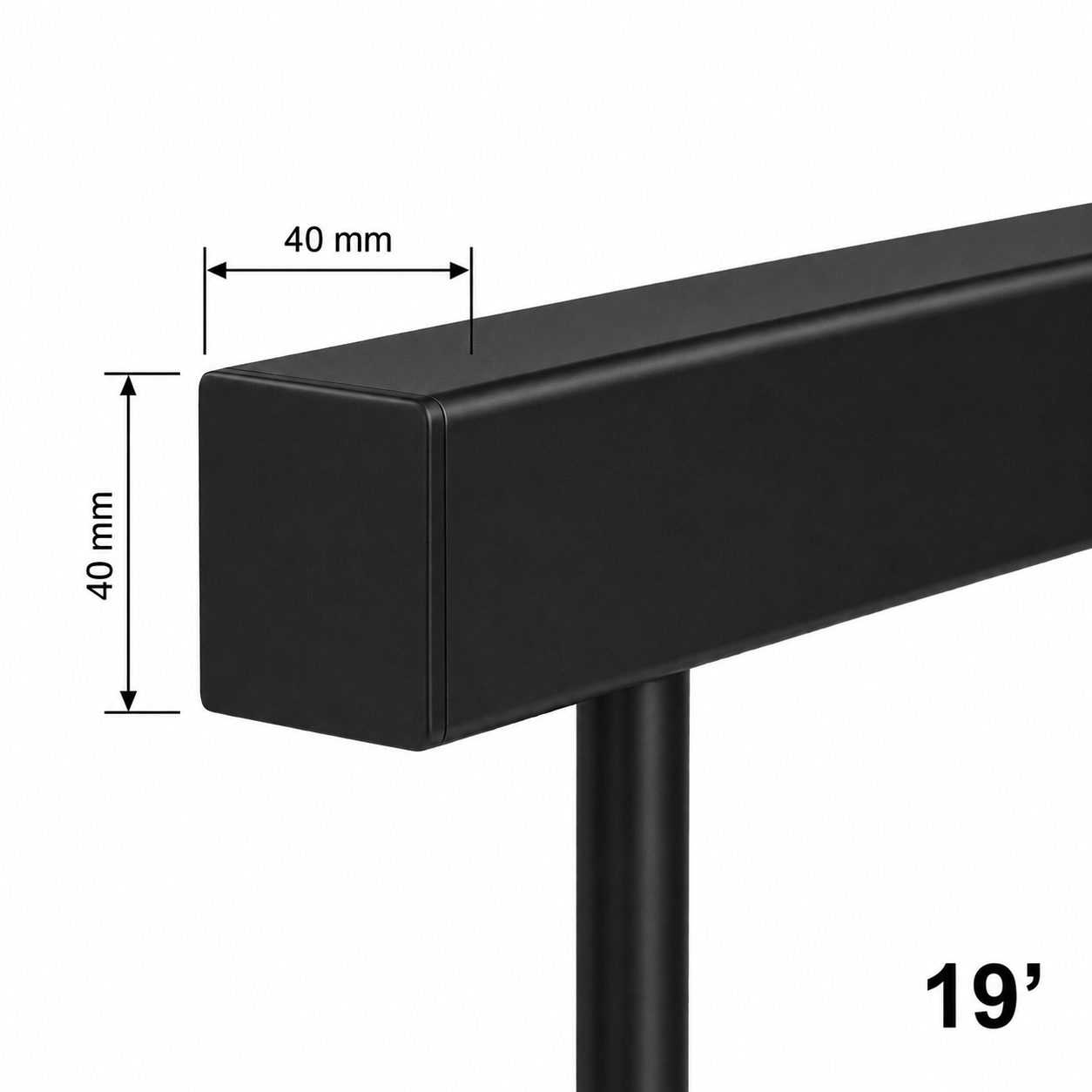 Square 40x40MM Handrail