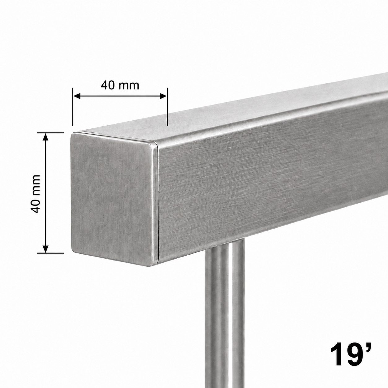Square 40x40MM Handrail