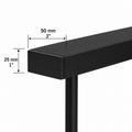 Handrail - 16.4' - 2 x 1" (50x25MM) Rectangle