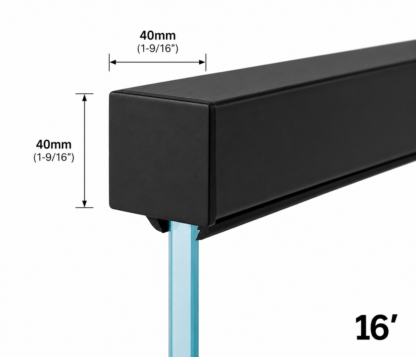 40x40MM Square Cap-Handrail