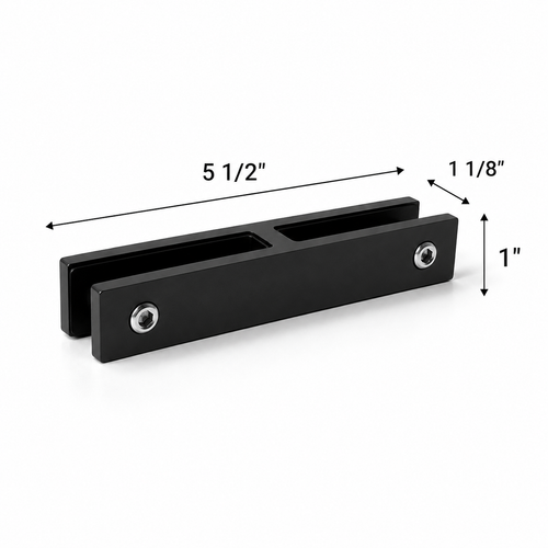 Long Slim 180° Glass-to Glass Railing Bracket