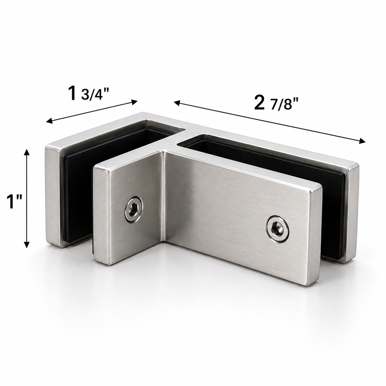 Slim Series - 90° Glass-Glass Railing Clamp 316SS