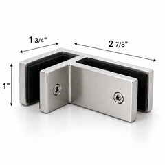 Slim Series - 90° Glass-Glass Railing Clamp 316SS