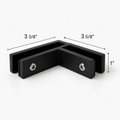Long Slim 90° Glass-to-Glass Railing Bracket
