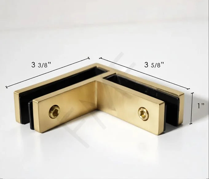 Long Slim 90° Glass-to-Glass Railing Bracket