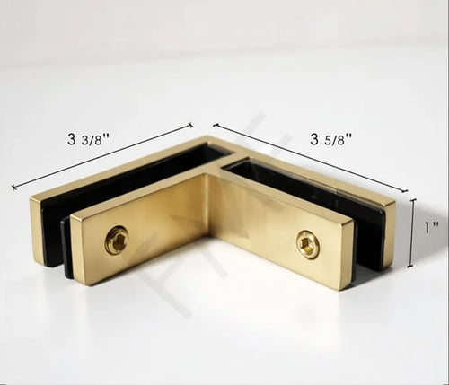 Long Slim 90° Glass-to-Glass Railing Bracket