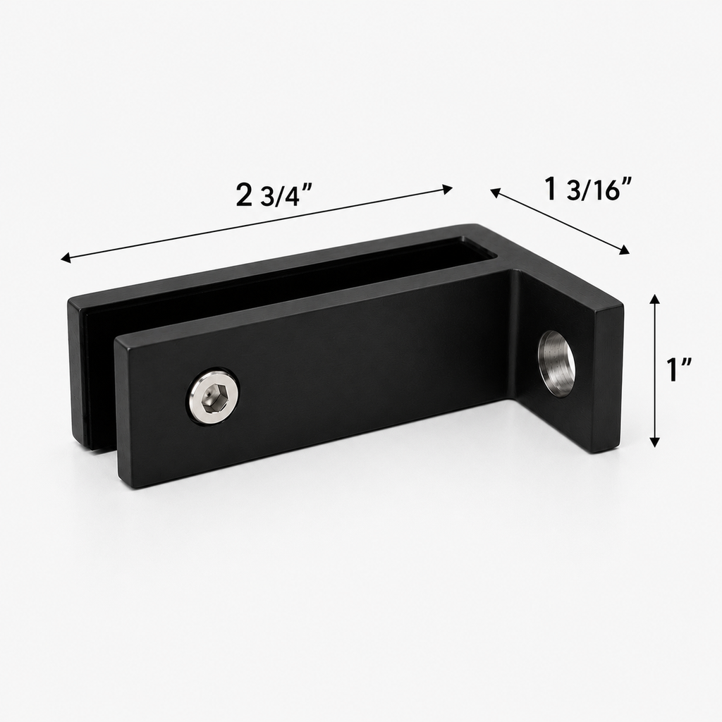 90° Offset Wall-to-Glass Railing Bracket