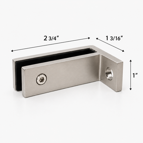 90° Offset Wall-to-Glass Railing Bracket