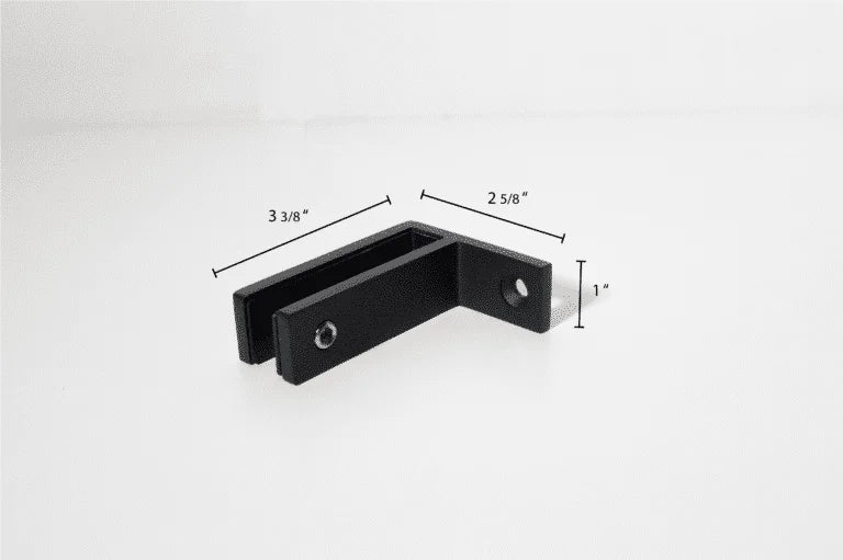 Long Slim 90° Offset Wall-to-Glass Railing Bracket