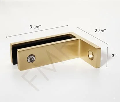 Long Slim 90° Offset Wall-to-Glass Railing Bracket
