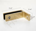 Long Slim 90° Offset Wall-to-Glass Railing Bracket