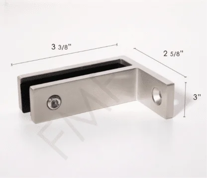 Long Slim 90° Offset Wall-to-Glass Railing Bracket