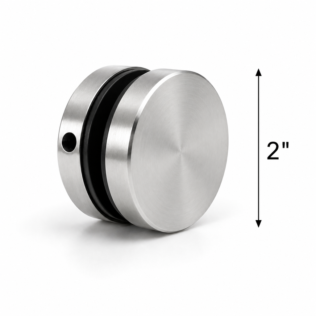 Round 2" Ø Glass-Glass Clamp
