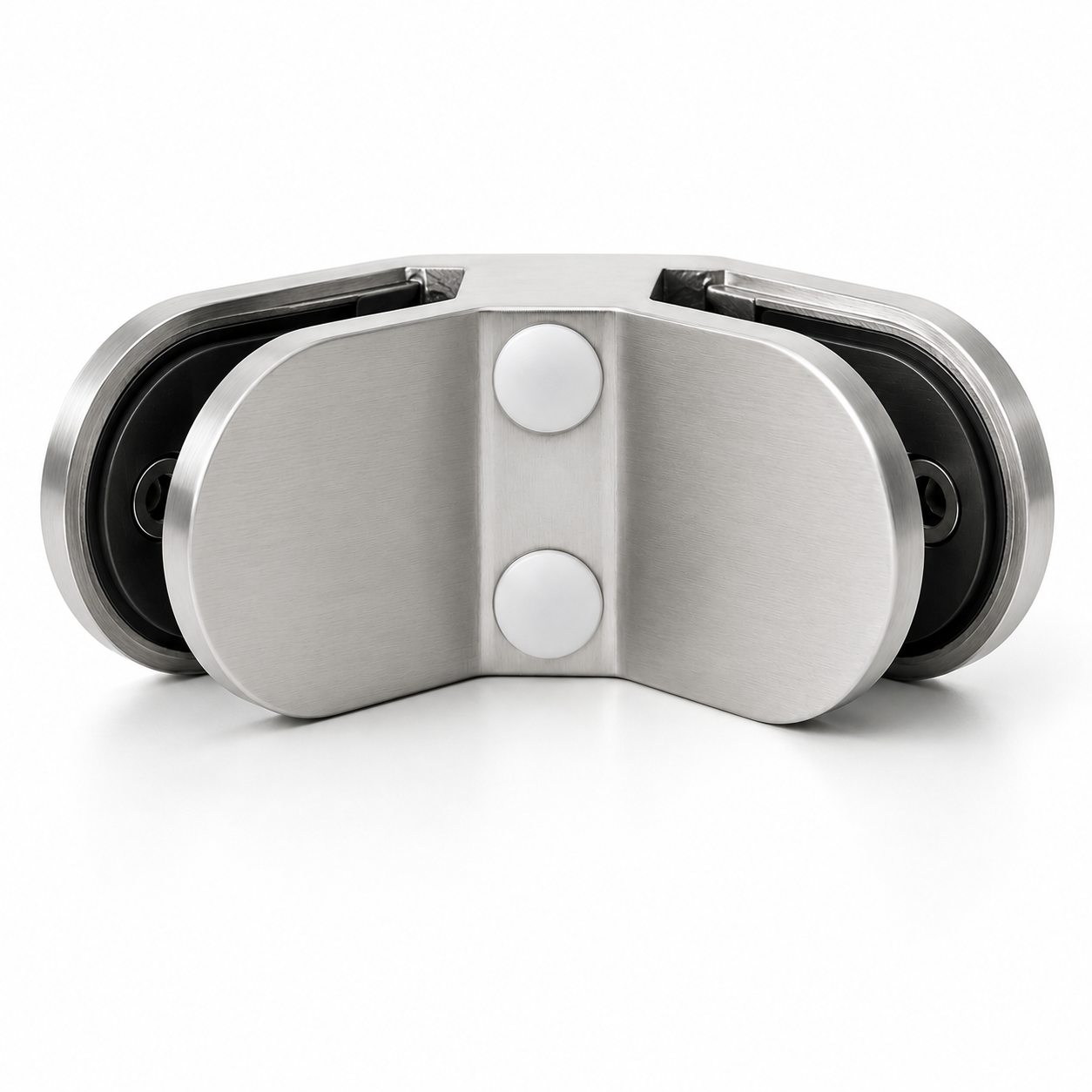 Z-Series - Round 90° Glass-Glass Clamp-SS