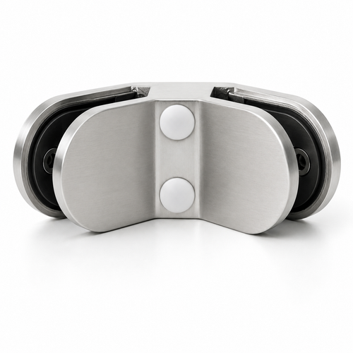 Z-Series - Round 90° Glass-Glass Clamp-SS