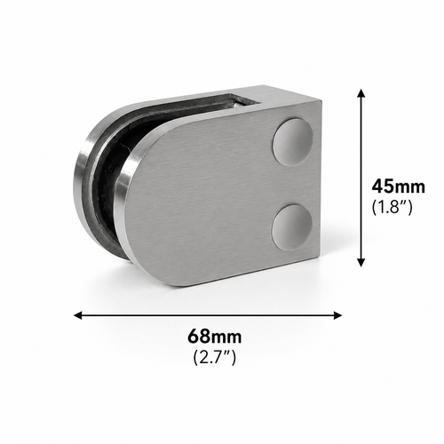 68MM Glass Railing Clamp - Flat Base