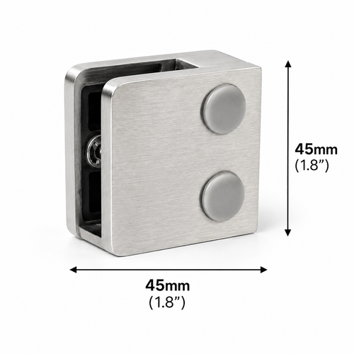 45MM Glass Railing Clamp - Flat Base