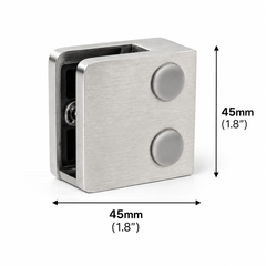 45MM Glass Railing Clamp - Flat Base