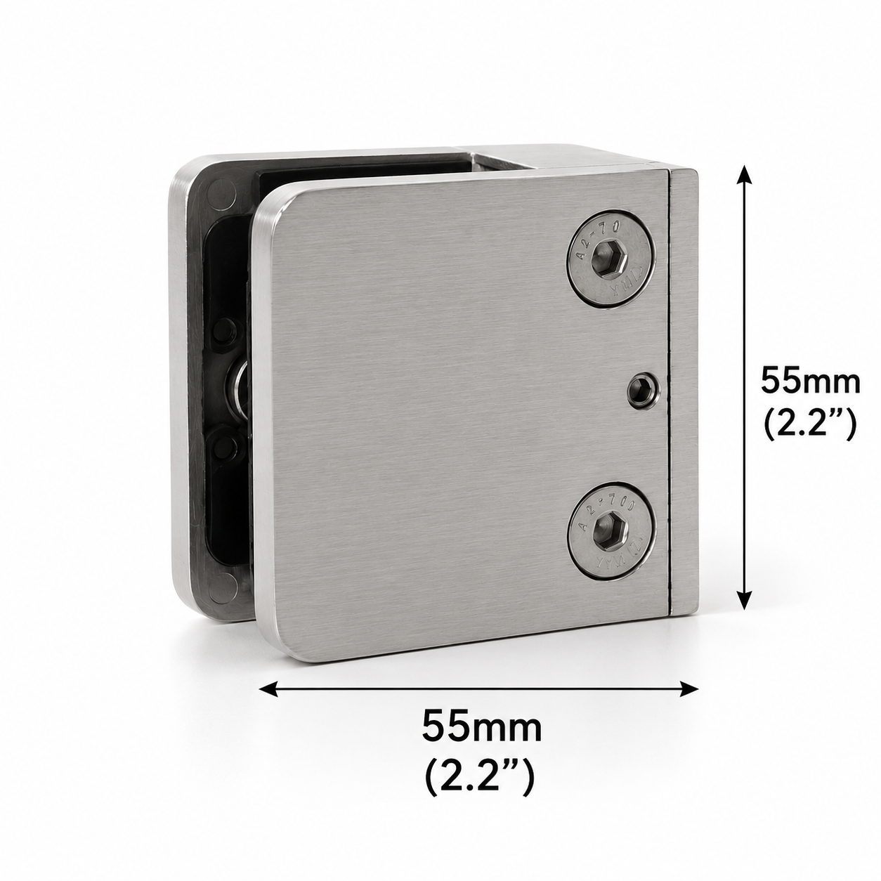 55MM Glass Railing Clamp - Flat Base