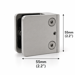 55MM Glass Railing Clamp - Flat Base