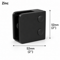 52MM Zinc Glass Railing Clamp - Flat Base