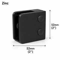52MM Zinc Glass Railing Clamp - Flat Base