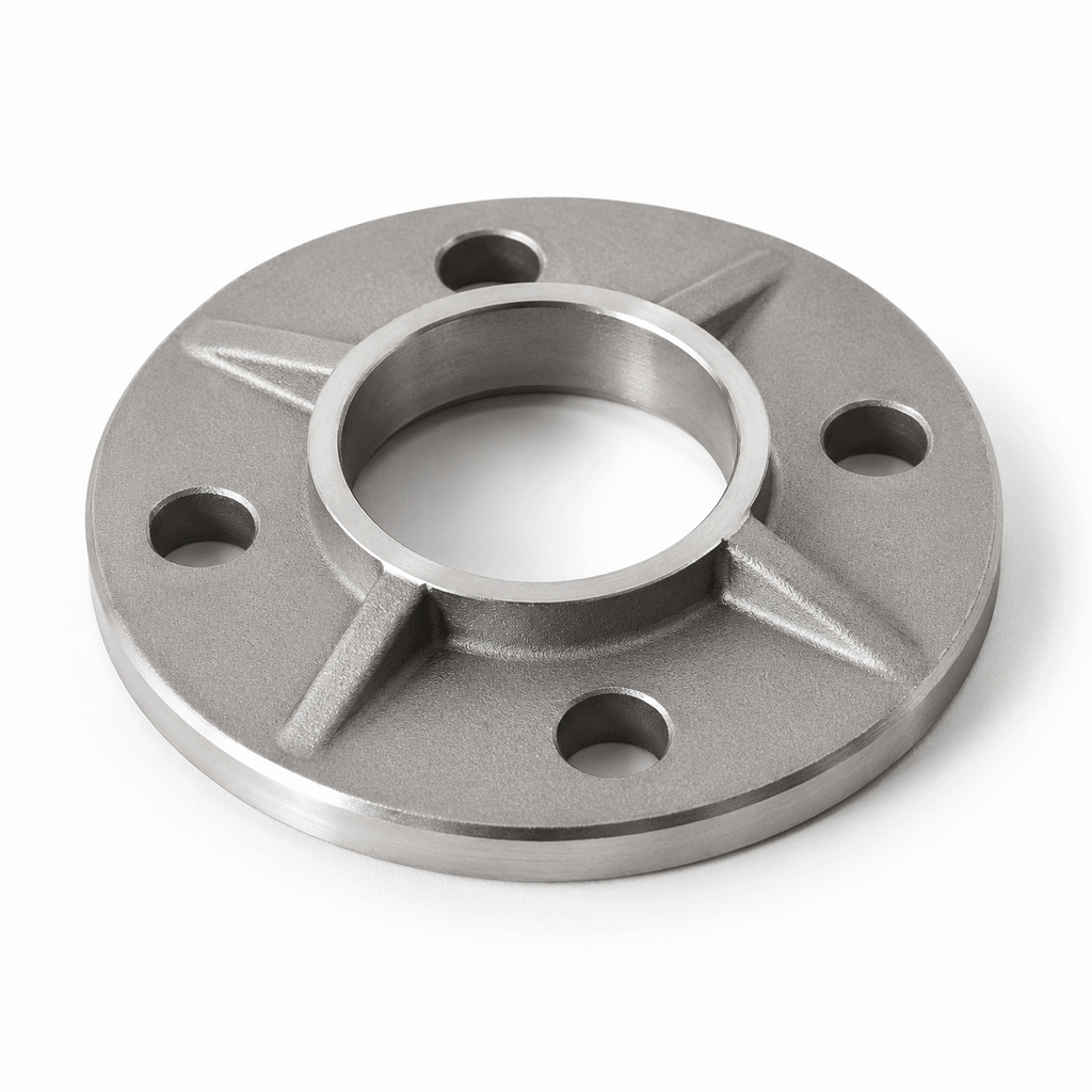 40x40mm Square Post Base Flange Disc 316SS