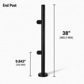 38" Round End Railing Post Kit - 42.4MM Ø 316SS