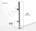 42″ Round End Cap Railing Post