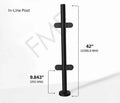 42" Round In-Line Railing Posts