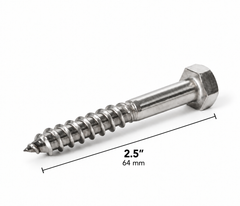 Hex Head Wood Tapping Screw (Pack-10pcs)