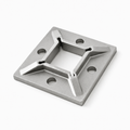 40x40mm Square Post Base Flange Disc 316SS