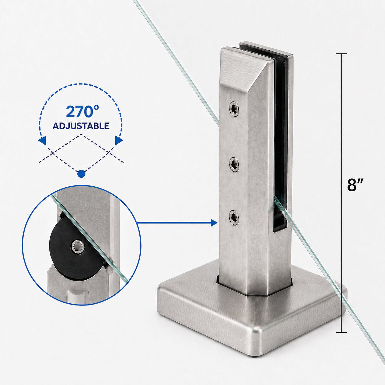 8" Square Stair-Angle Spigot – SS225